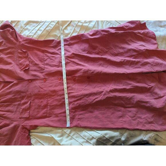 Lafayette 148 new York silk shirt dress sz small euc salmon pink belted - Picture 6 of 7